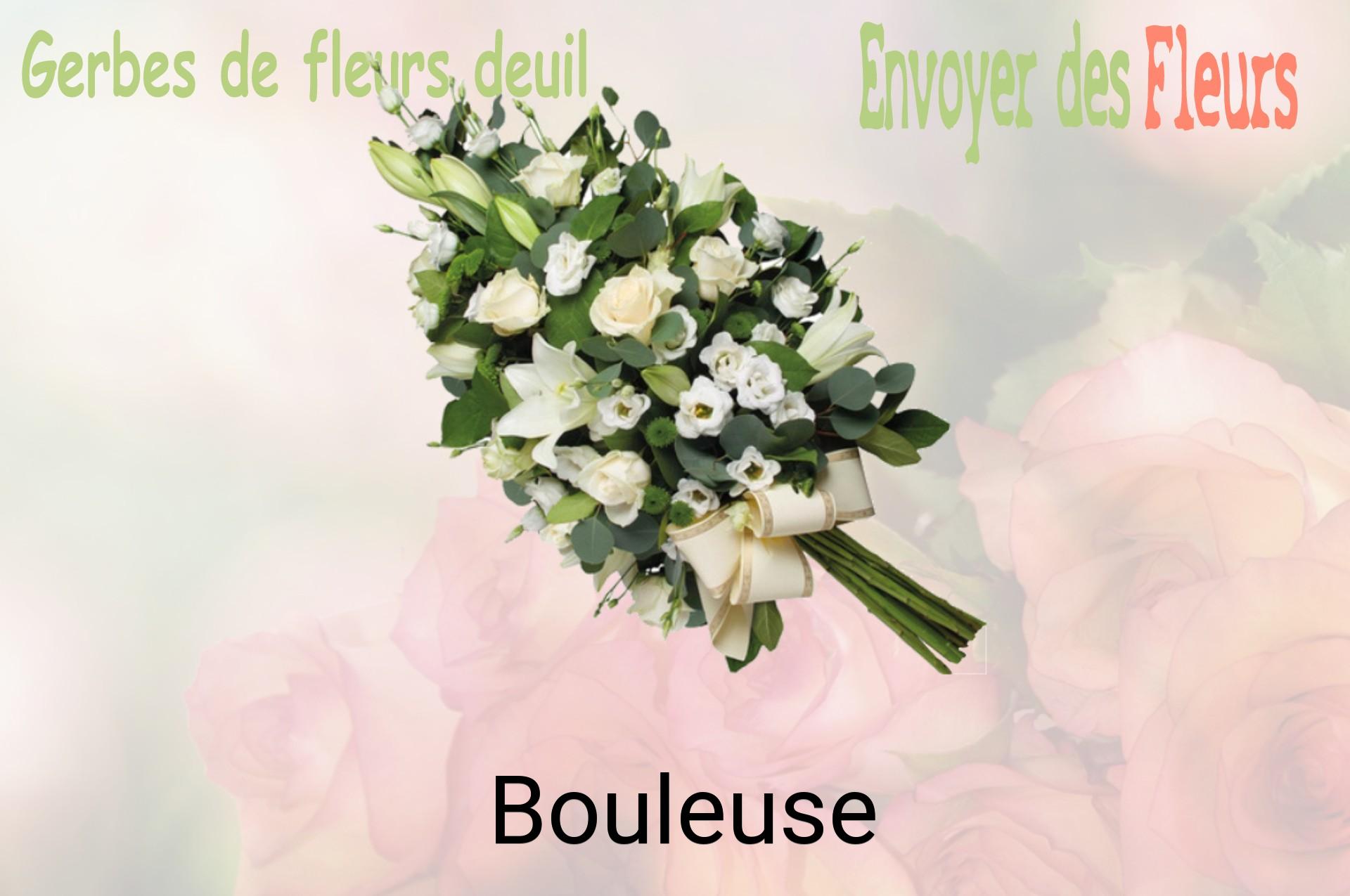 Gerbe de fleurs de deuil livrée à Bouleuse